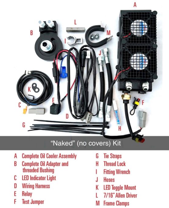 Ultracool Side Mount Oil Cooler Kit Naked Black for Sportster - Image 2
