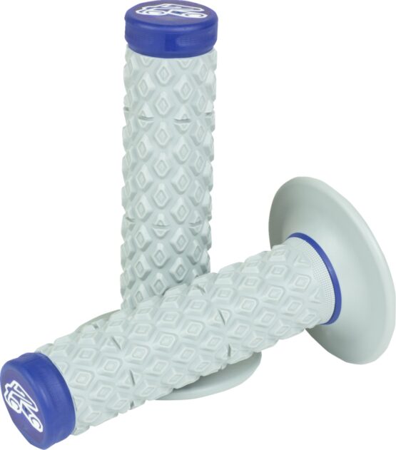 Renthal MX Dual Compound Grips Gray/Blue - Image 5