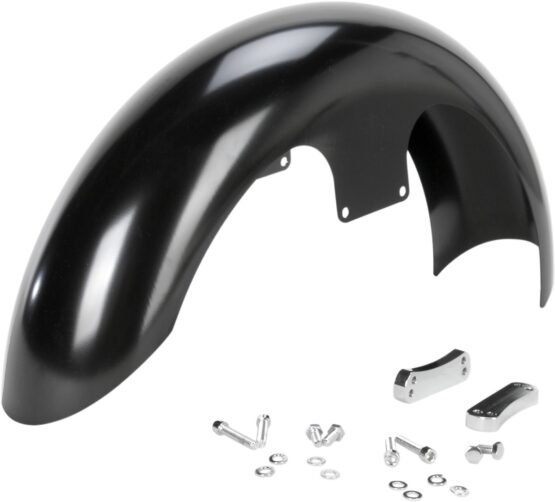Klock Werks Slicer 19in Front Fender Kit Black For Harley Softail/Dyna