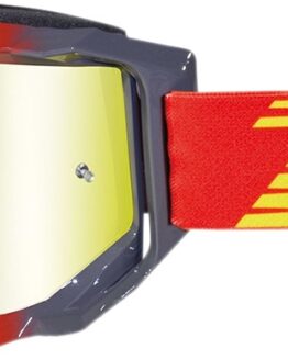 3200 Red / Gray Venom OTG Goggles - Yellow Dual Mirrored Lens