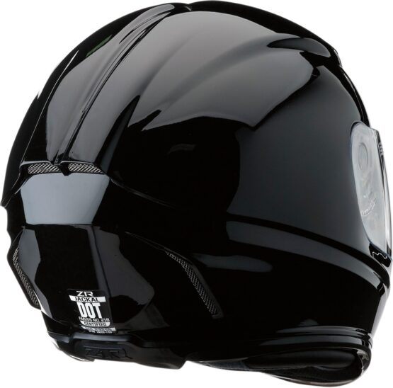 Jackal Full Face Street Helmet Gloss Black 3X-Large - Image 3