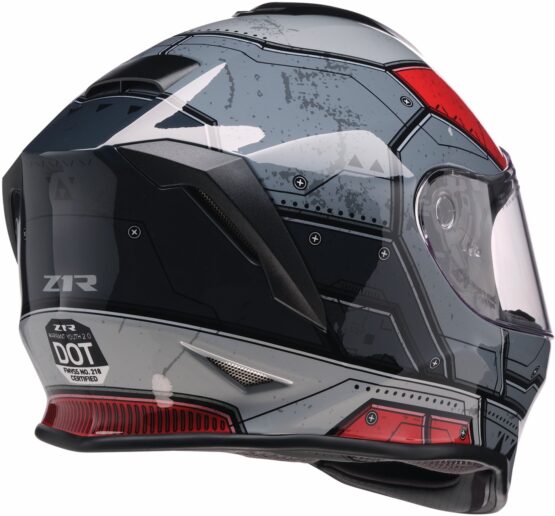 Z1R Youth Warrant Sentinel Helmet - Large, Red/Gray - Image 3