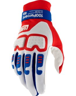 100% Langdale Gloves Red/White/Blue Small - 10029-00006