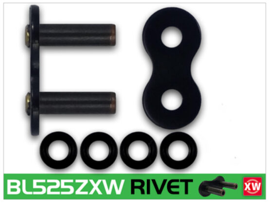 RK 525 ZXW Rivet Master Link Black XW-Ring Sealed Chain Connector - Image 2