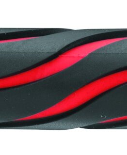 BikeMaster 7/8in Wave Grips - Black/Red