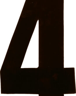 #4 6" Tall Black "Extreme" Stick-On Race Numbers - 3 Pack