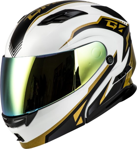 GMAX MD-01 Volta Modular Helmet White/Gold/Black Small