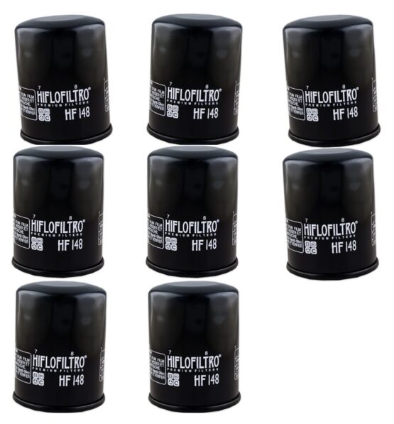 HF148 Oil Filter - Black - 8 Pack