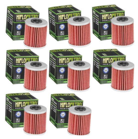HF207 Oil Filter Replaces Suzuki 16510-35G00 & K5201-00001 - 8 Pack