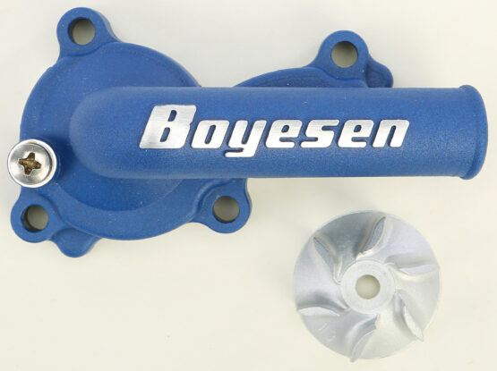 Boyesen Supercooler Waterpump Cover Kit Blue Fits 06-15 Kawasaki KLX/KX 450