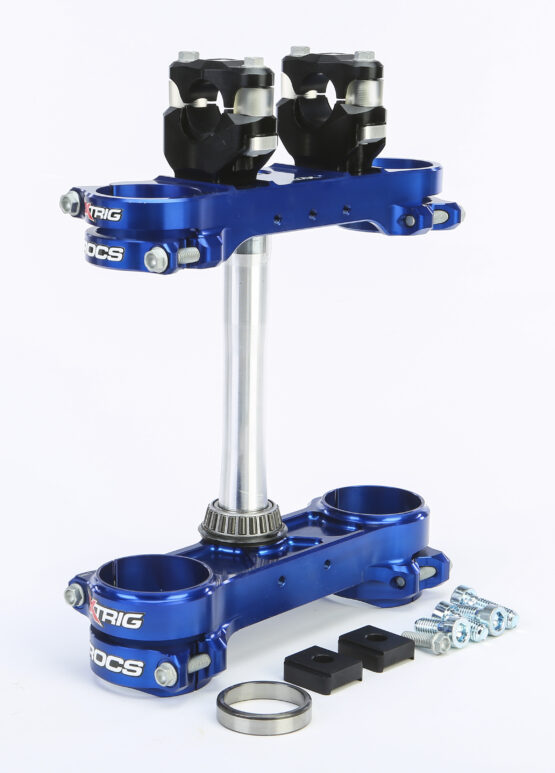 ROCS Triple Clamp 22mm Blue