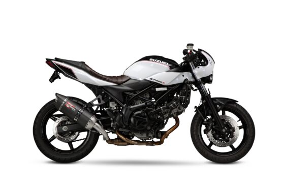 Yoshimura AT2 Slip-On Exhaust SS/CF for Suzuki SV650 2017-2024 - Image 2