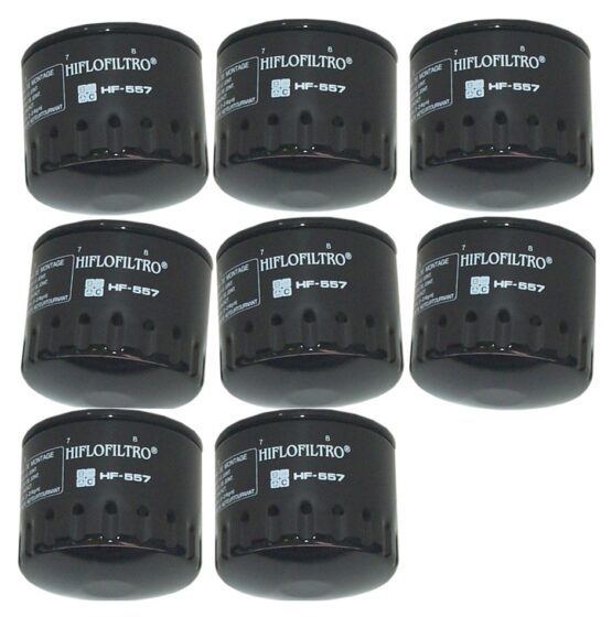 HF557 Oil Filter - Black - 8 Pack