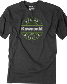 Factory Effex Men's Kawasaki Division Tee Heather Charcoal Medium