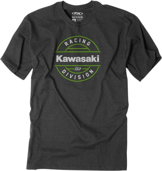 Factory Effex Men's Kawasaki Division Tee Heather Charcoal Medium