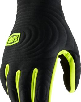 100% Brisker Xtreme Gloves Black/Fluo Yellow Medium