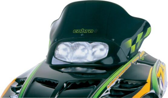 Powermadd Cobra Windshield Low Black Green Checks For Arctic Cat