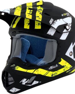 AFX FX-17 Attack MX Helmet XS Matte Black Yellow Adult