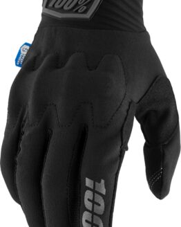 100% Cognito Smart Shock Gloves Black Men's Size S