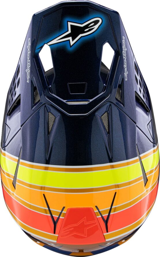 Alpinestars Supertech M10 TLD MIPS Helmet Blue/Orange/Yellow/Red Large - Image 3