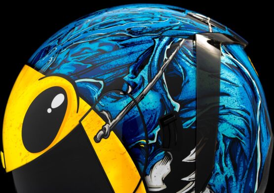 ICON Airform Brozak MIPS Helmet 2XL Gloss Yellow/Blue - Image 3