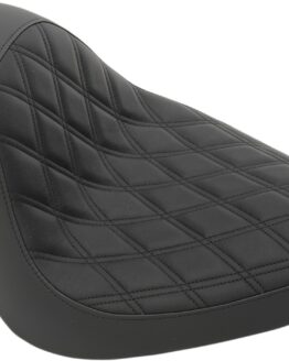 Double Diamond Vinyl Solo Seat Black Low