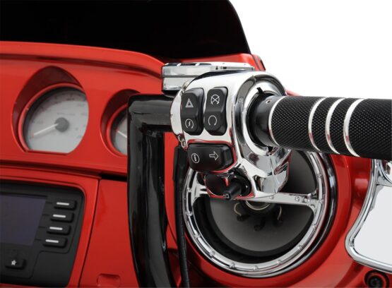 Drag Specialties Chrome Handlebar Switch Housing Kit For Harley-Davidson - Image 3