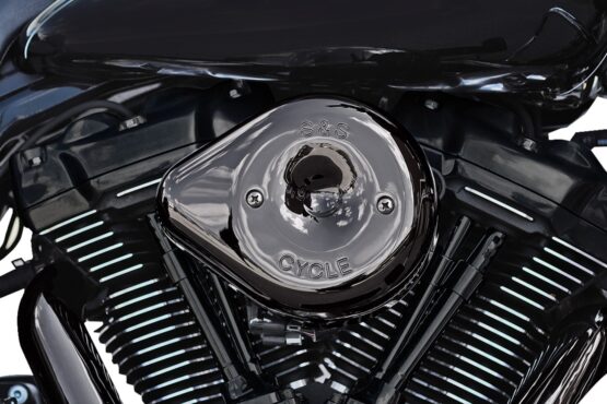 S&S Stealth Teardrop Air Cleaner Kit Lava Chrome For Harley M8 17-24