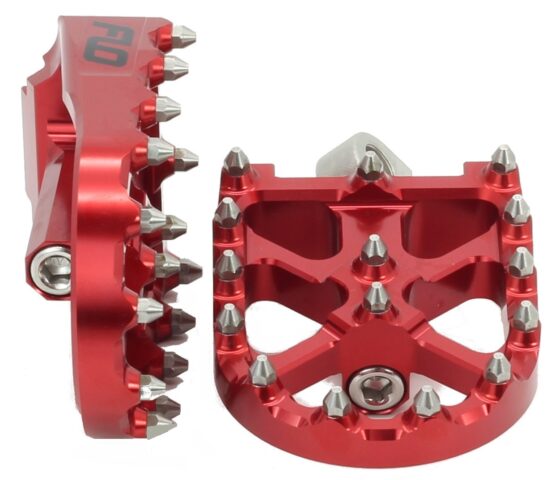 BMX Style Footpegs - Red - Image 2