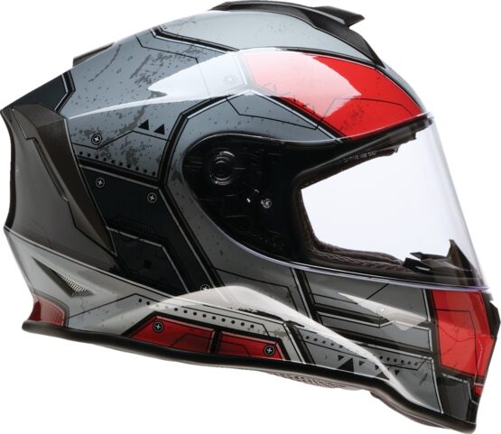 Z1R Youth Warrant Sentinel Helmet - Large, Red/Gray - Image 4