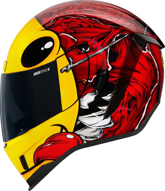 ICON Airform Brozak MIPS Helmet XS Gloss Yellow/Red - Image 4