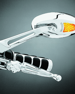 Turn Signal Mirrors Flat Glass Chrome