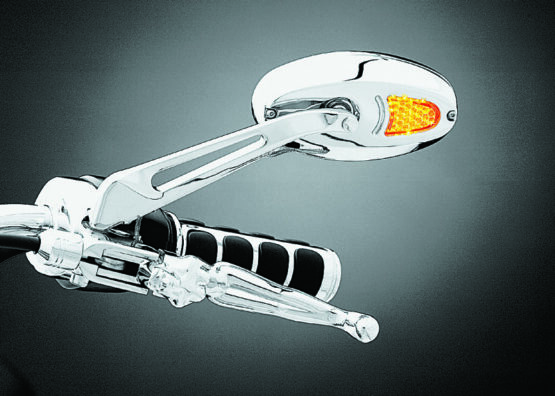 Turn Signal Mirrors Flat Glass Chrome