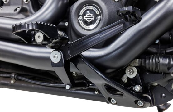 S&S Cycle Mid-Mount Brake Pedal Kit Black For Harley M8 Softail - Image 2