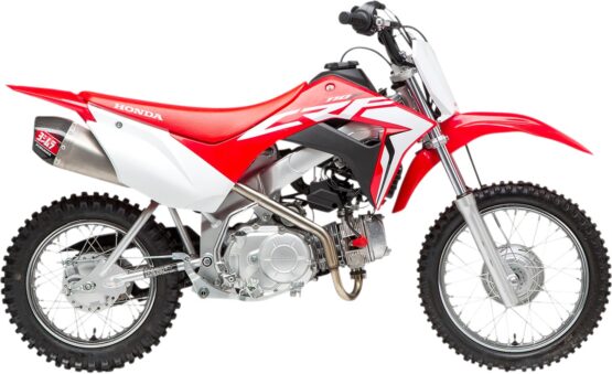 Yoshimura RS-9T Aluminum Full Exhaust CF Cap Silver Fits 2019+ Honda CRF110F - Image 4