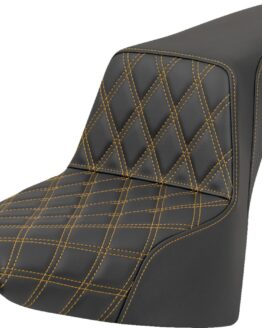 Saddlemen Step-Up Lattice Stitch Seat Gold Stitch FXST FXBB 2018-2025