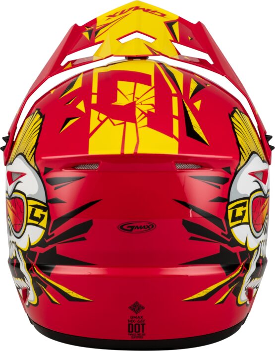 GMAX MX-46Y Unstable Youth Helmet Red/Yellow Small - Image 4