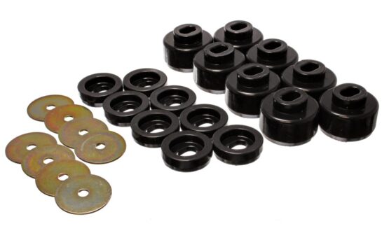 Black Body Mount Set Fits 99-06 Silverado C1500/K1500, 01-06 C2500/K2500