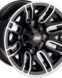 Moose 112X Rear Wheel 12x8 4/110 Black Machined for ATV/UTV