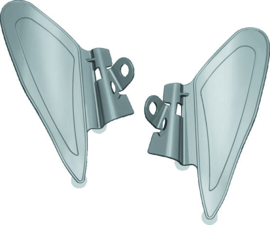 Kuryakyn Saddle Shields Heat Deflectors Smoke For 14-Up Indian Models