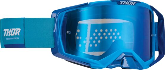 THOR Activate Motocross Goggles Blue/White Mirrored Lens Adult
