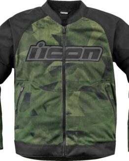 ICON Overlord3 Mesh Camo Jacket Men's L Camo Green