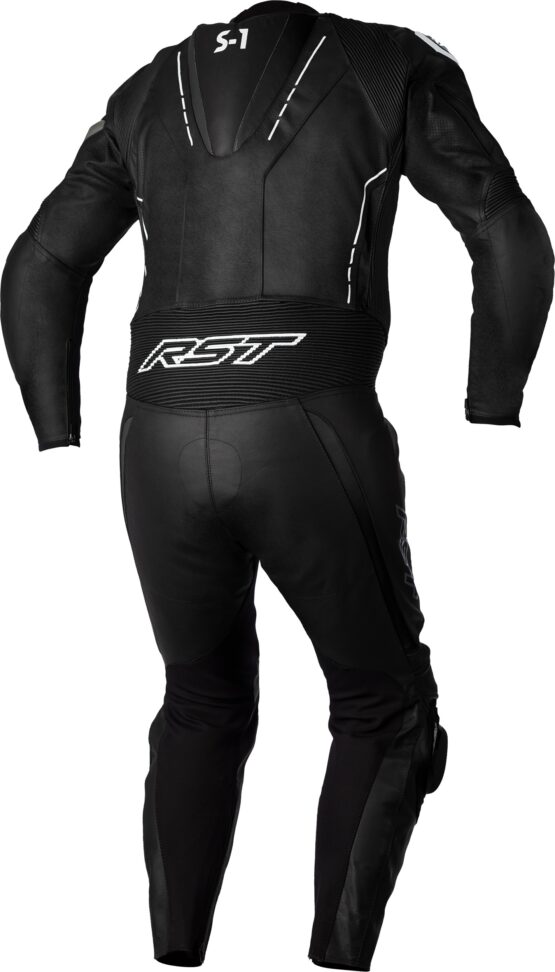 RST S1 CE Leather Suit Black/White Men's S - Image 2