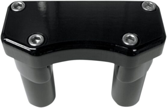 Drag Specialties Buffalo Handlebar Riser & Top Clamp Kit Black 3in Rise - Image 2
