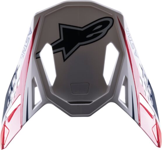 S-M10 Carbon Meta2 Visor White/Red/Blue Glossy