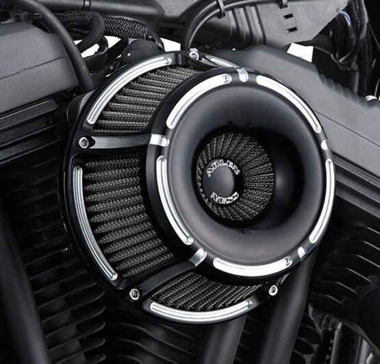 Arlen Ness Slot Track Inverted Air Cleaner Kit Contrast Cut Black - Image 4