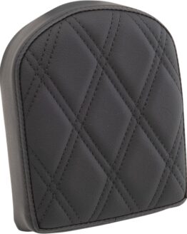 Drag Specialties Backrest Pad Square Sissy Bar Black Double Diamond
