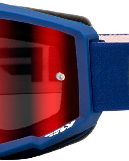 Fly Racing Zone Goggle Navy/White Red Mirror/Smoke Lens Adult
