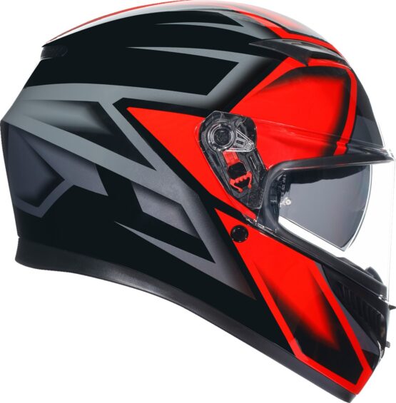 AGV K3 Compound Full Face Helmet XL Black Red Gloss Unisex