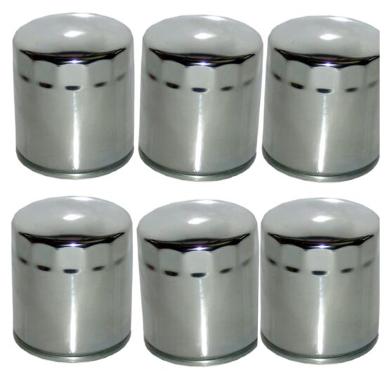 HF174C Oil Filter - Chrome - 6 Pack